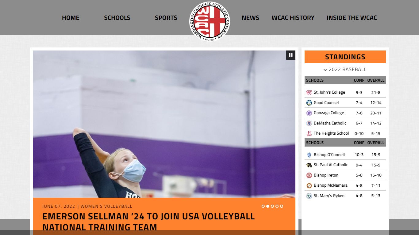 Washington Catholic Athletic Conference Athletics